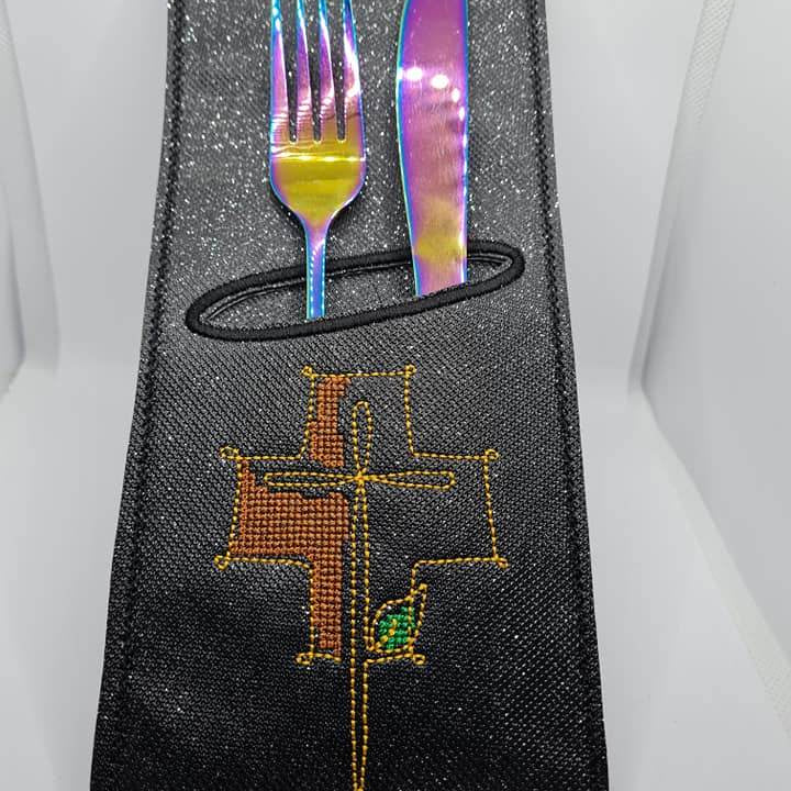 Stickdatei - Bestecktaschen - Weihnachten (12 Single Line Motive) - Sewando