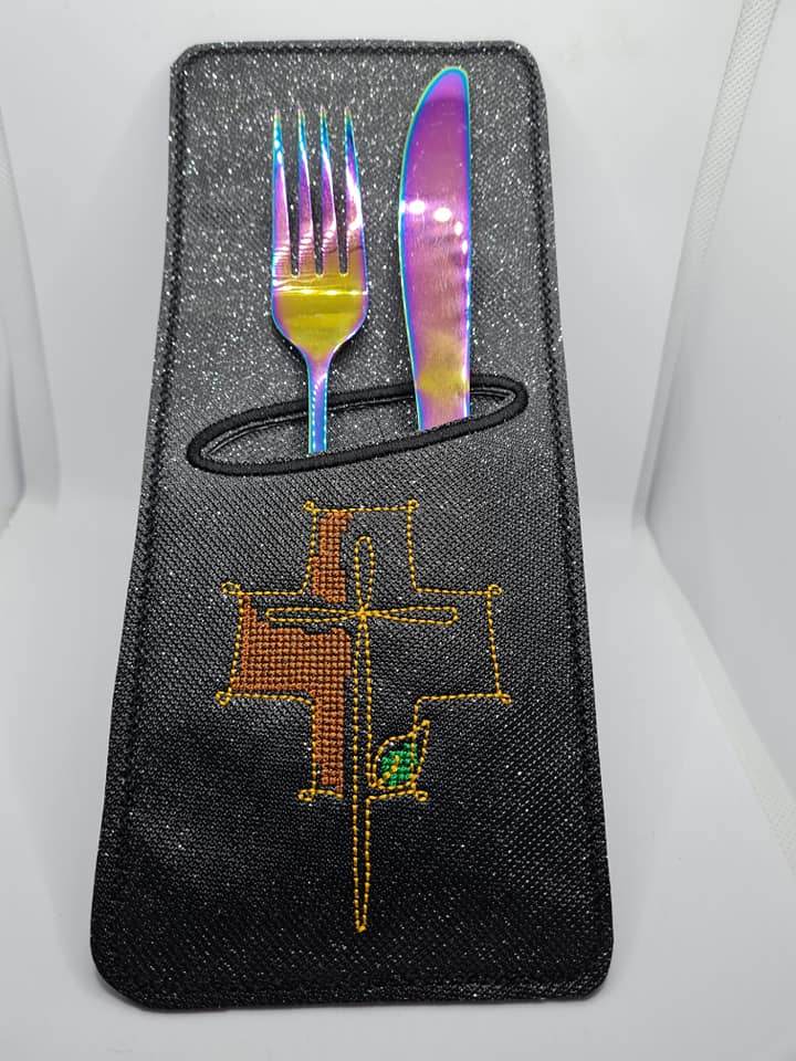 Stickdatei - Bestecktaschen - Weihnachten (12 Single Line Motive) - Sewando