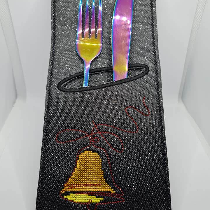 Stickdatei - Bestecktaschen - Weihnachten (12 Single Line Motive) - Sewando