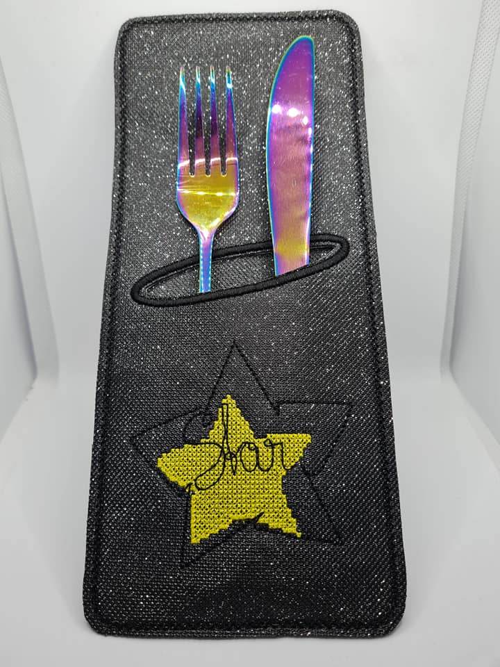 Stickdatei - Bestecktaschen - Weihnachten (12 Single Line Motive) - Sewando