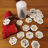 Stickdatei - 6-Eck Zahlenanhänger 1-25 für Adventskalender - Sewando