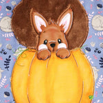Stickdatei Kürbishörnchen - Rahmen 18x30 - Sewando