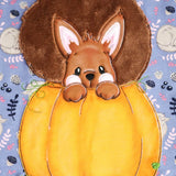 Stickdatei Kürbishörnchen - Rahmen 18x30 - Sewando