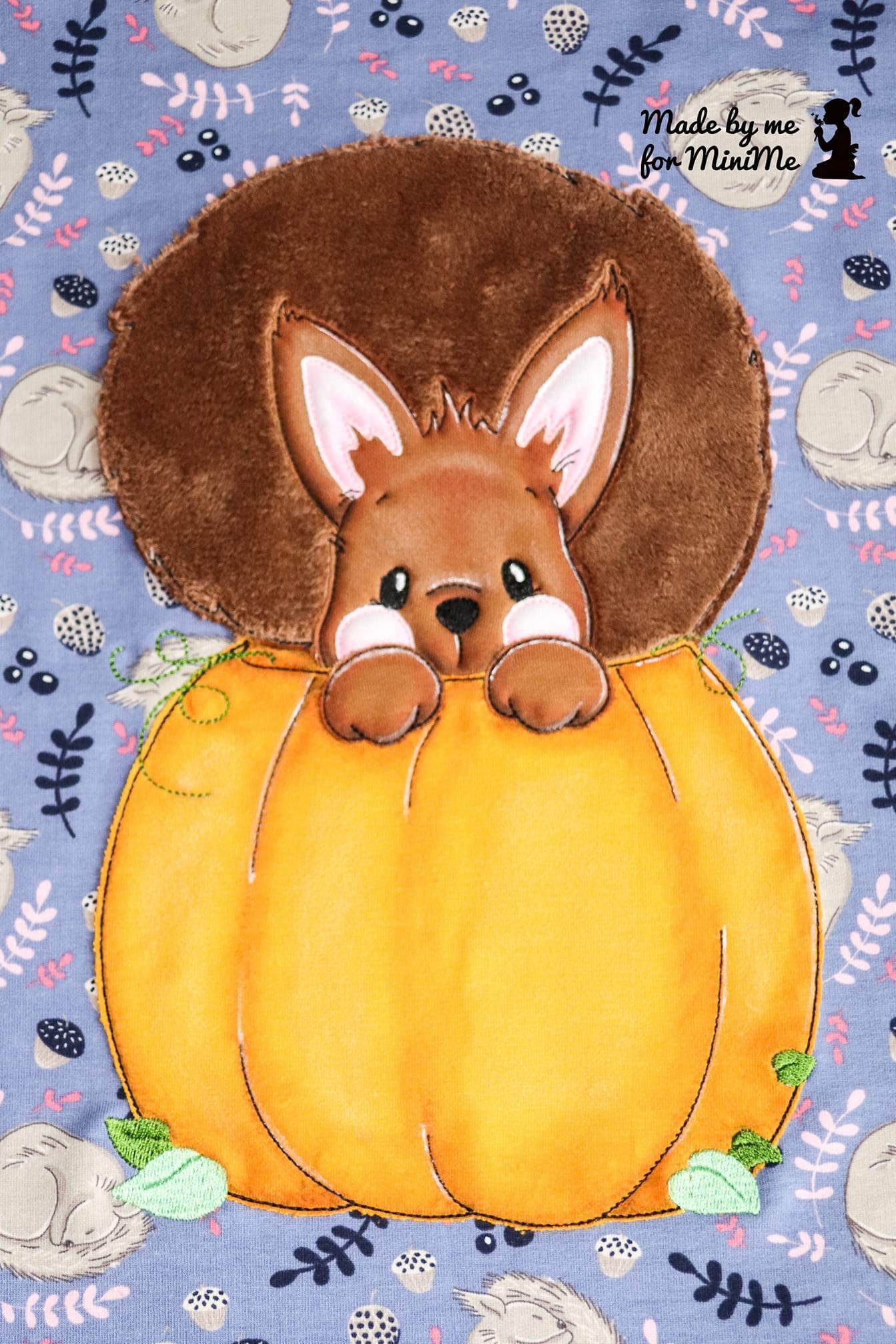 Stickdatei Kürbishörnchen - Rahmen 18x30 - Sewando