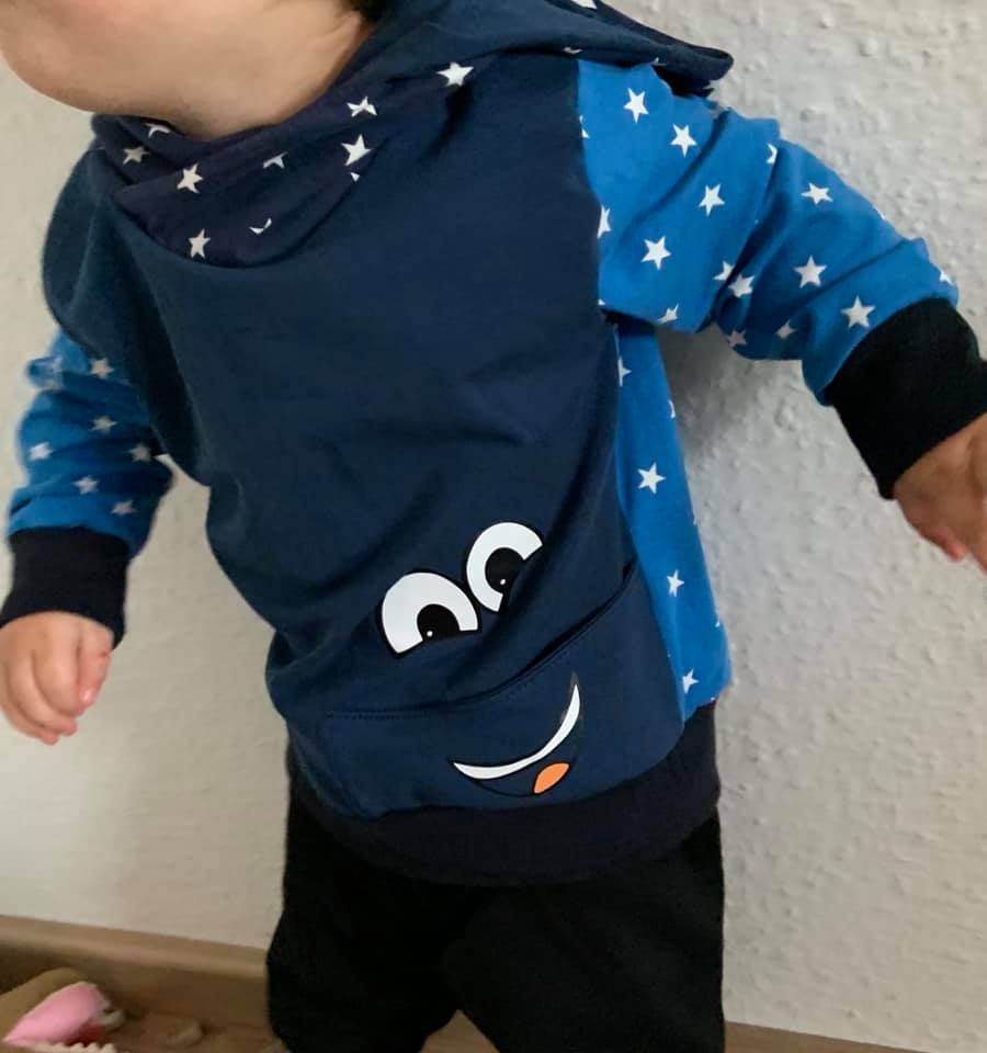 Schnittmuster Emmas Monsterhoodie Größe 74/80 – 146/152 - Sewando