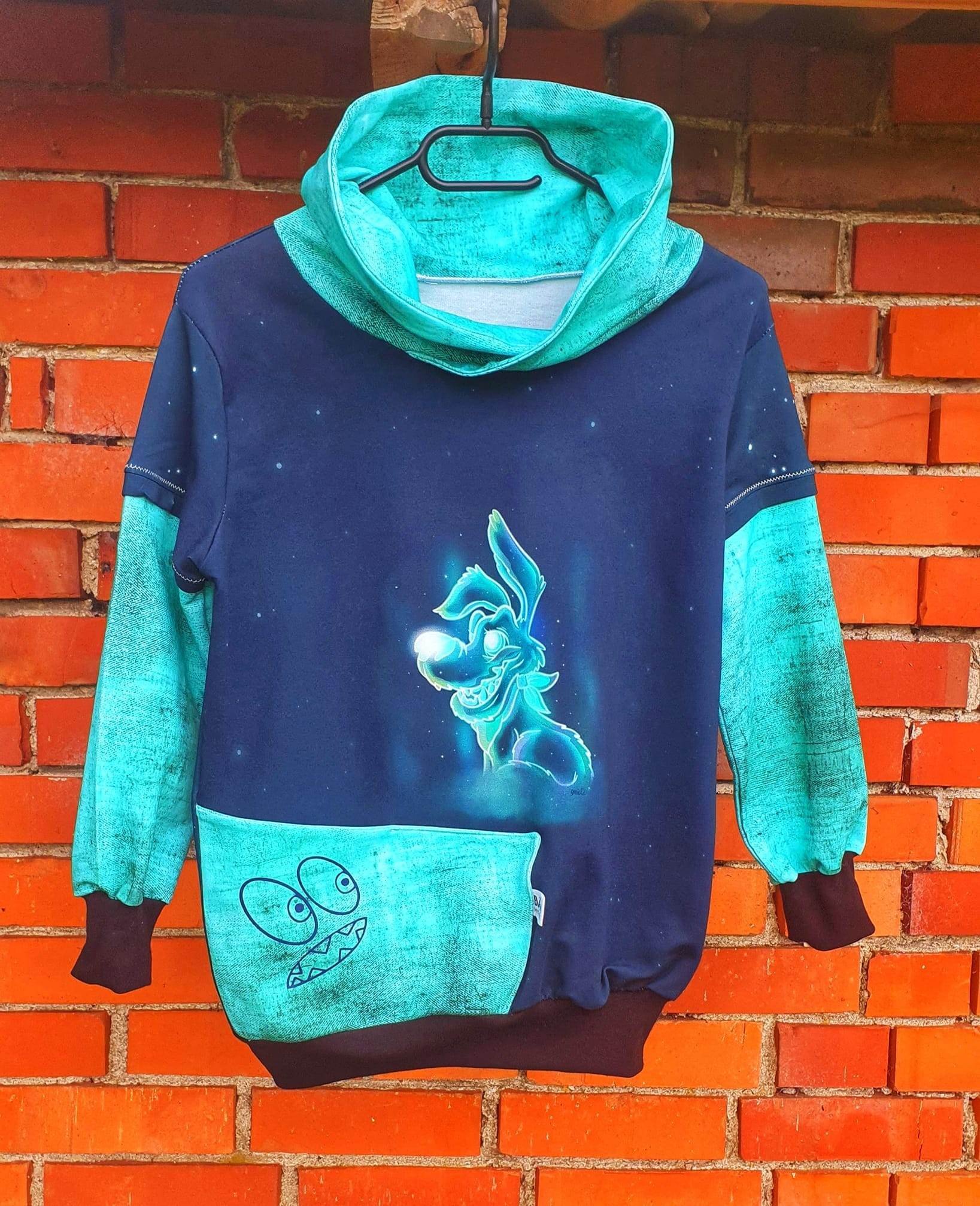 Schnittmuster Emmas Monsterhoodie Größe 74/80 – 146/152 - Sewando