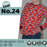 Schnittmuster timtom No.24 Shirt mit vorne-wie-hinten-Ausschnitt,zwei Weiten Gr.86-128 - Sewando