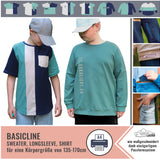 Basicline Sweater Teens 135-170cm Longsleeve, Shirt DIN A4, BESONDERES PASSFORMSYSTEM