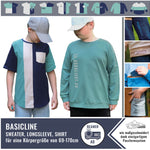 SPARPAKET (3Ebooks) BEAMER Basicline Sweater 69-170cm Longsleeve, Shirt DIN A4 BESONDERES PASSFORMSYSTEM - Sewando