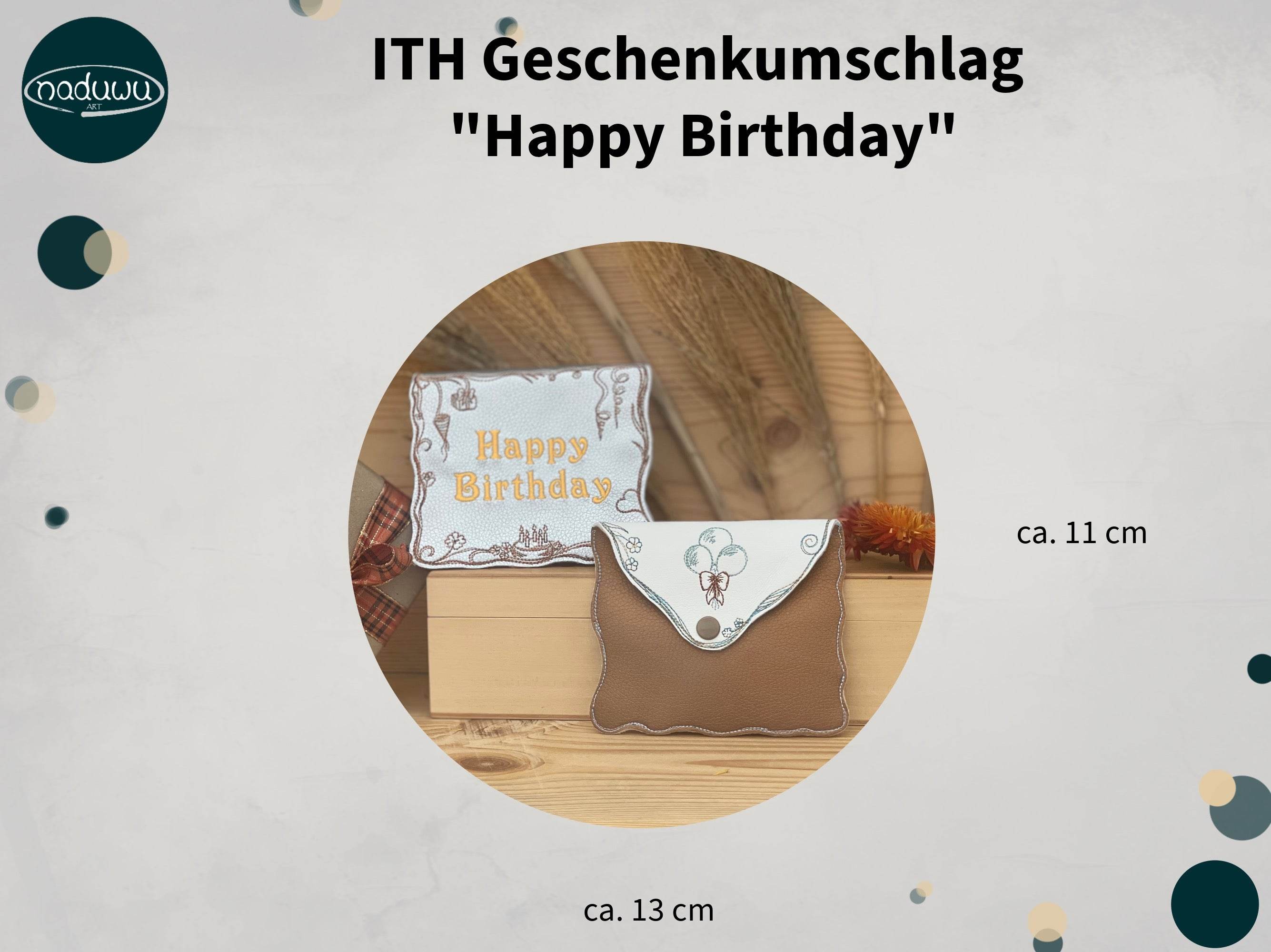 ITH Stickdatei Geschenkumschlag 13x18 in 2 Varianten - Sewando