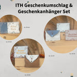 ITH Stickdatei Geburtstag Set 3 Größen, ITH Geschenkumschlag & Geschenkanhänger - Sewando