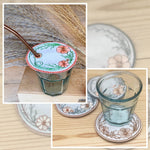 ITH Stickdatei Blumen Mug Rug Set 10x10 mit Sumsenschutz - Sewando