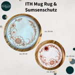 ITH Stickdatei Blumen Mug Rug Set 10x10 mit Sumsenschutz - Sewando