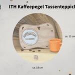 Stickdatei Kaffee Mug Rug Set 10x10, und 13x18 - Sewando