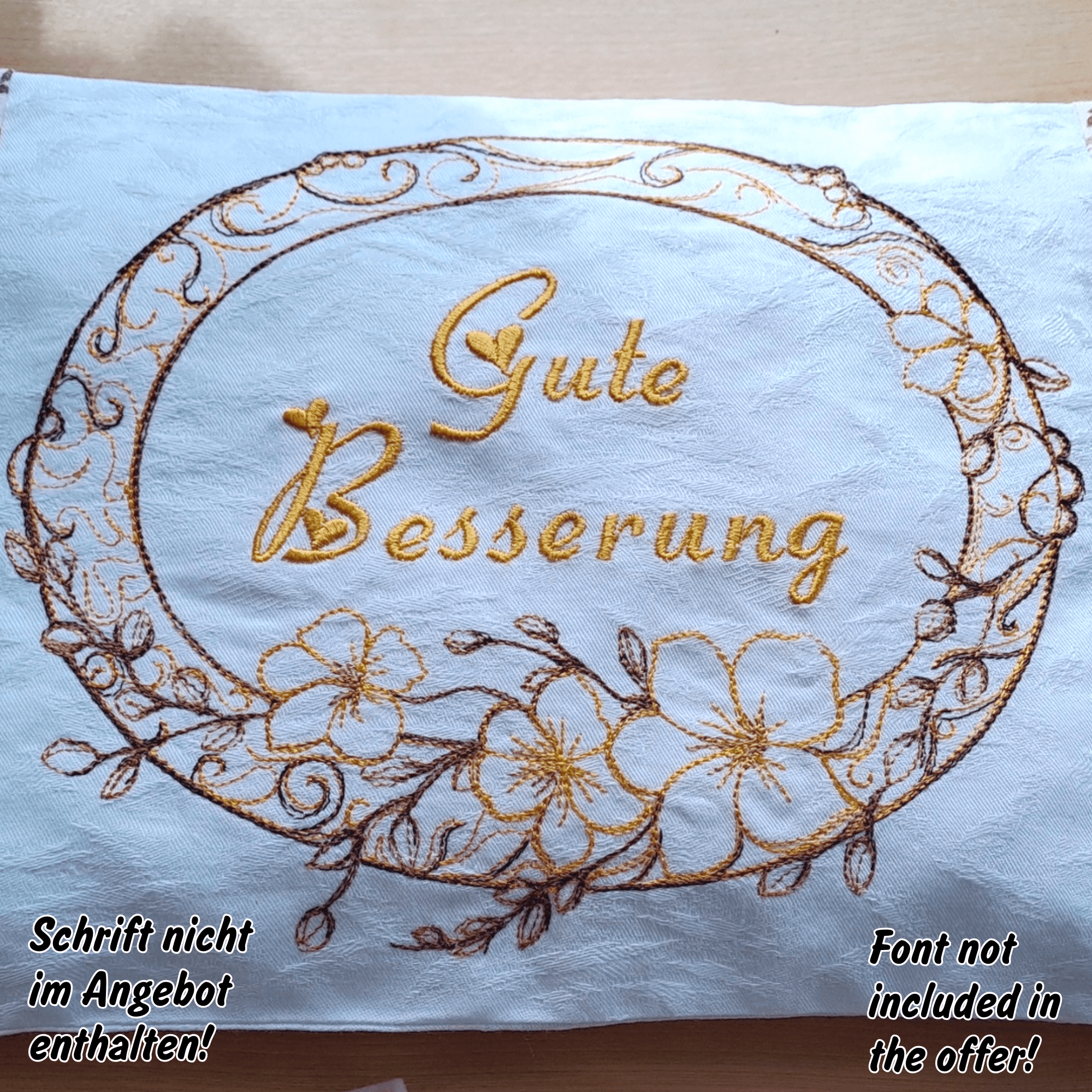 Stickdatei Blumenrahmen Set 3 Größen, Blumen Scribble ab 13x18 Rahmen - Sewando