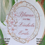 Stickdatei Blumenrahmen Set 3 Größen, Blumen Scribble ab 13x18 Rahmen - Sewando