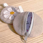 Stickdatei Tasche 10x10 mit Blume, ITH Mini Zip Bag Flower 1 - Sewando