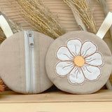 Stickdatei Tasche 10x10 mit Blume, ITH Mini Zip Bag Flower 1 - Sewando