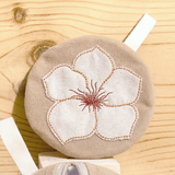 Stickdatei Tasche 10x10 mit Blume, ITH Mini Zip Bag Flower 2 - Sewando