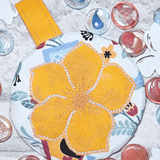 Stickdatei Tasche 10x10 mit Blume, ITH Mini Zip Bag Flower 2 - Sewando