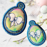 Stickdatei Ostern Set, ITH Geschenkumschlag 13x18 und 16x26,Osterei Geschenkanhänger 10x10 - Sewando