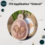 Stickdatei Osterei Anhänger, ITH Applikation für 10x10 Rahmen - Sewando