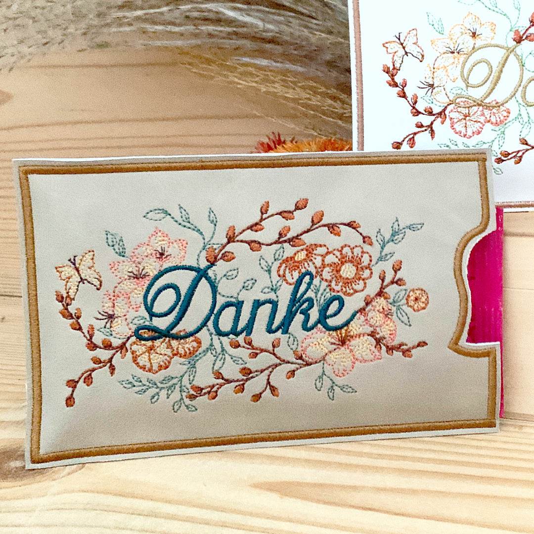 Stickdatei Schokohülle 13x18 ITH, In The Hoop Geschenkhülle - Sewando