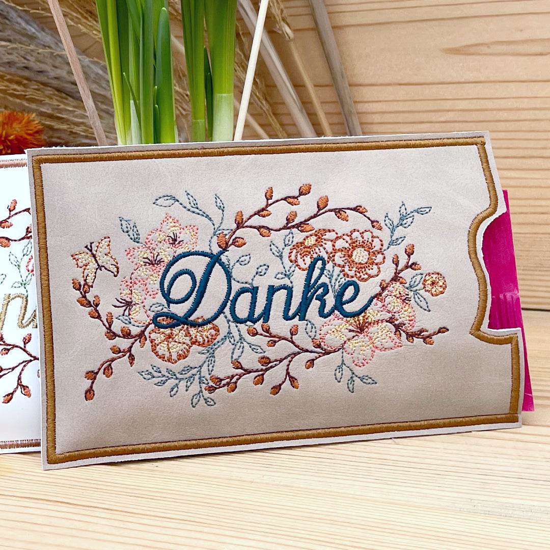 Stickdatei Schokohülle 13x18 ITH, In The Hoop Geschenkhülle - Sewando