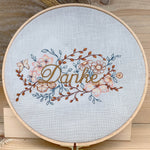 Stickdatei Blumenranke Danke Set mit 4 Größen - Sewando