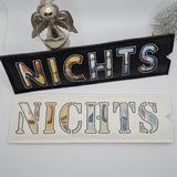 Stickdatei  "NICHTS" in 2 Schriftarten