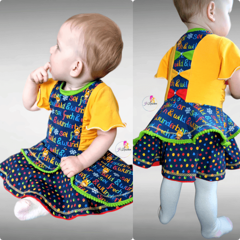 Schnittmuster Kleid AppleJuicy Gr. 80 bis 152 - Sewando