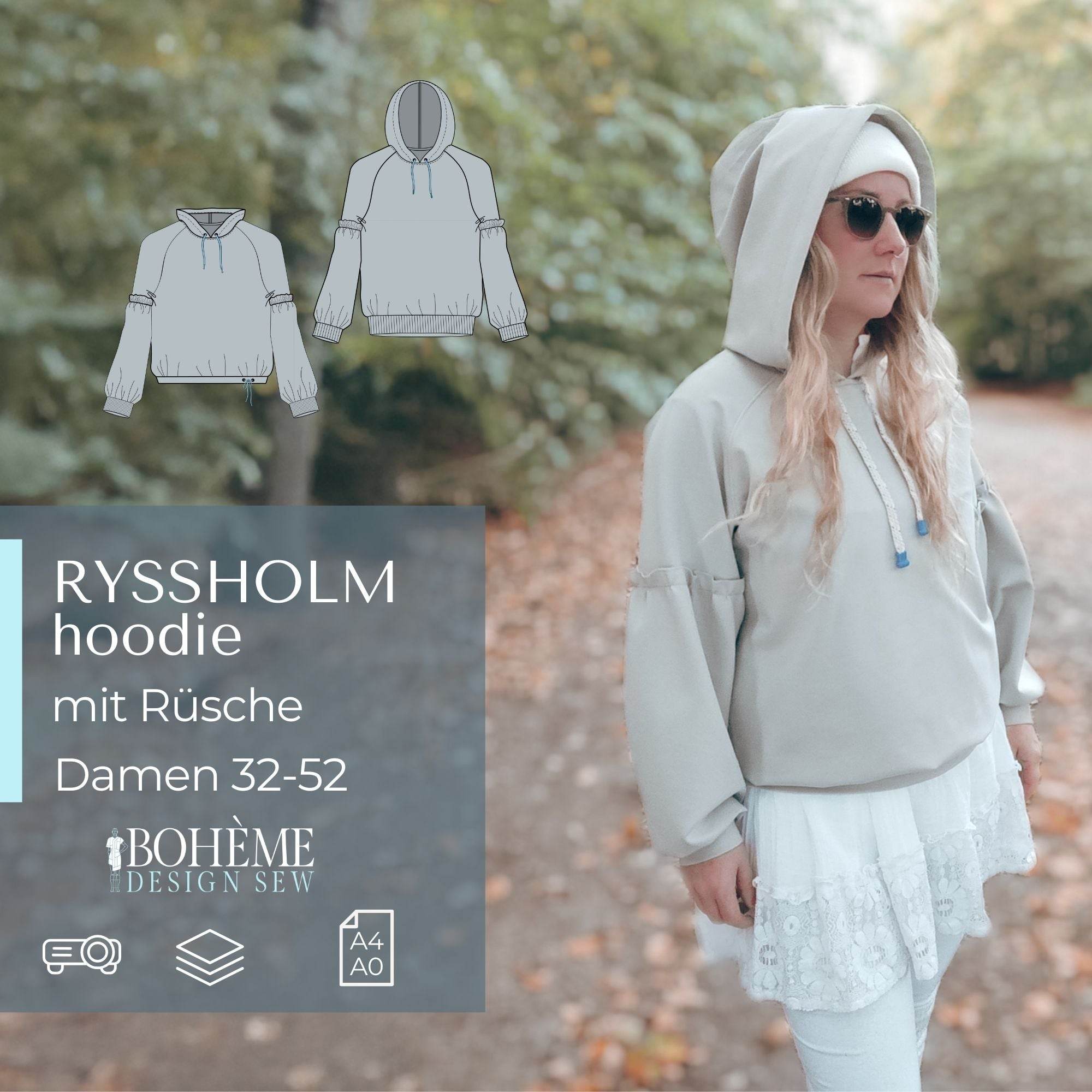 RYSSHOLM.hoodie | Damen | 32-52 Schnitt : - Sewando