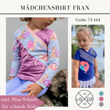 Schnittmuster Shirt für Mädchen Fran Gr. 74-164 - Sewando