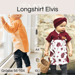 Schnittmuster Longshirt Elvis Mini Gr. 56-104 - Sewando