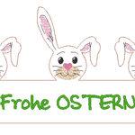 Stickdatei - Hasen-Manschetten für Gläser/Vasen in 2 Größen - Sewando