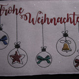 Stickdatei - Schild / Türhänger "Frohe Weihnachten" Single Line