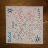 Stickdatei - Spiel "LUDO SNOW - Mensch ärgere....." für 3 Spieler