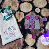 Stickdatei - Spiel "TIC TAC TOE Snow" mit Stoffbeutel