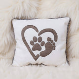 Stickdatei Pfote  Füße mit Herz Applikation Set 2623