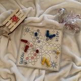 Stickdatei - Spiel "LUDO SNOW - Mensch ärgere....." für 3 Spieler