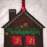 Stickdatei - Adventskalender Lebkuchenhaus - Sewando