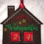 Stickdatei - Adventskalender Lebkuchenhaus - Sewando