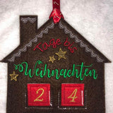 Stickdatei - Adventskalender Lebkuchenhaus - Sewando