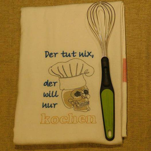 Stickdatei - Der/die tut nix, der/die will nur kochen - Sewando