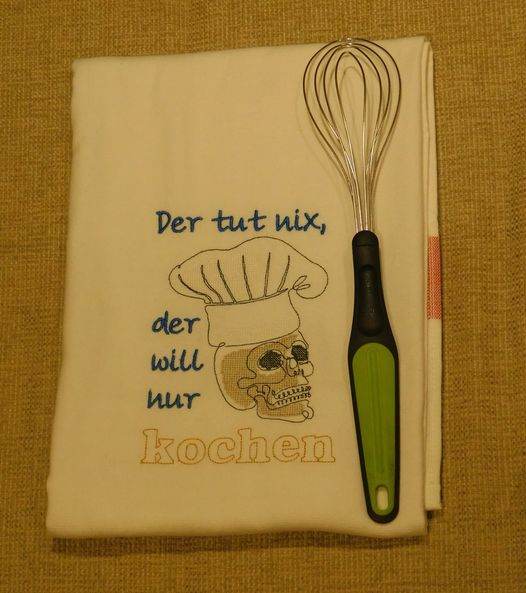 Stickdatei - Der/die tut nix, der/die will nur kochen - Sewando