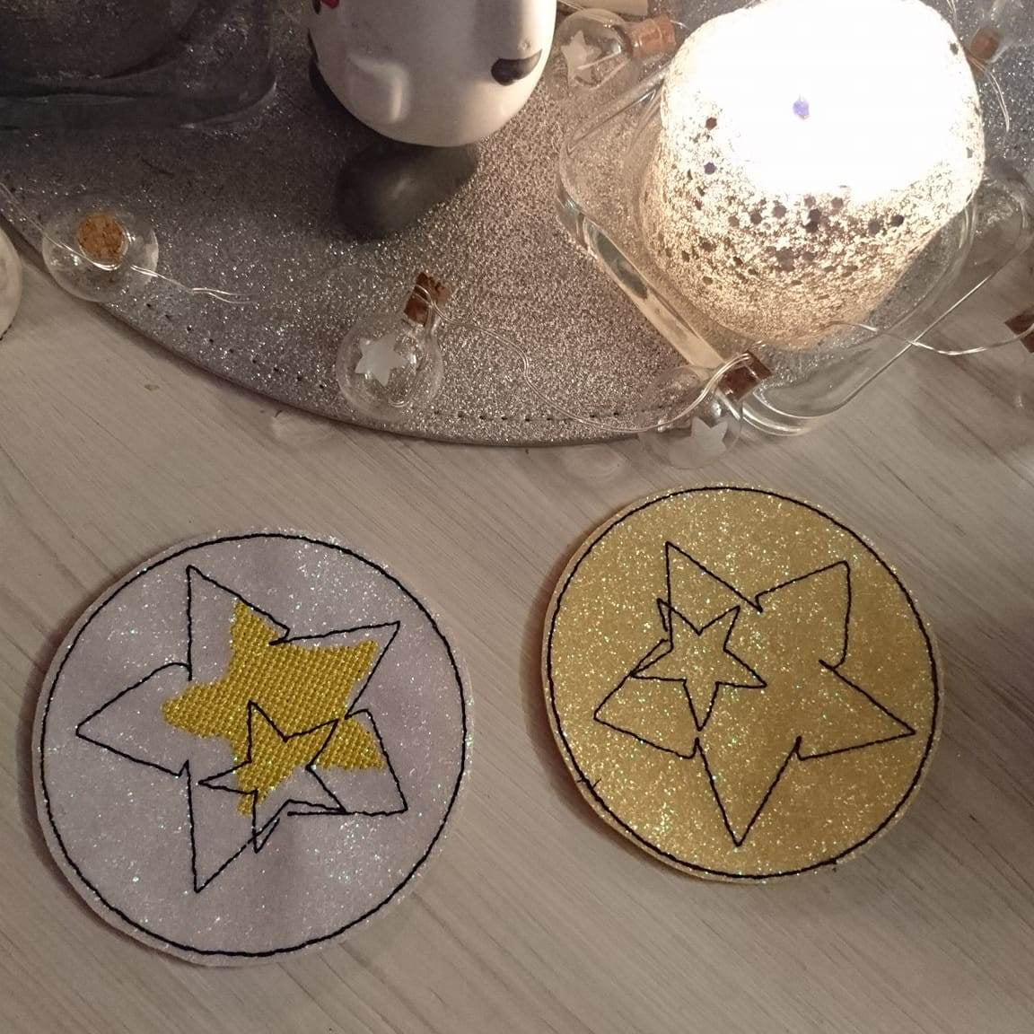 Stickdatei - Untersetzer Single Line Advent (24 Dateien) - Sewando