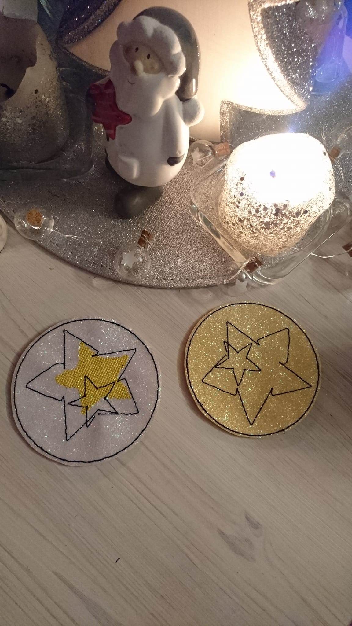 Stickdatei - Untersetzer Single Line Advent (24 Dateien) - Sewando