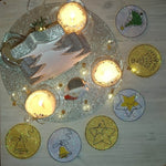 Stickdatei - Untersetzer Single Line Advent (24 Dateien) - Sewando