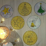 Stickdatei - Untersetzer Single Line Advent (24 Dateien) - Sewando