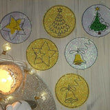 Stickdatei - Untersetzer Single Line Advent (24 Dateien) - Sewando